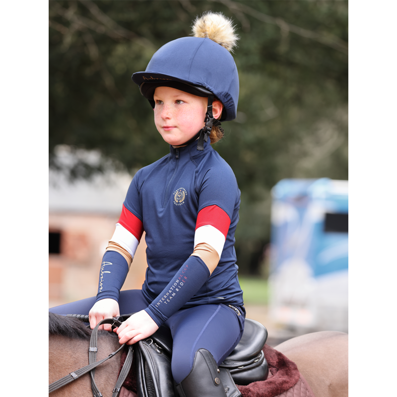 Aubrion Young Rider Team Winter Base Layer - Navy-2